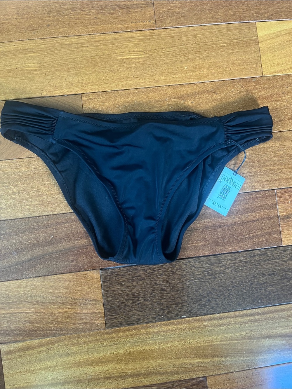 NWT Shade & Shore Black Bikini Bottoms with Subtle Ruching